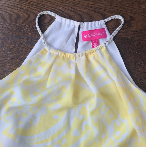Lilly Pulitzer for Target Yellow and White Sleeveless Top sz.XS - Picture 2 of 9
